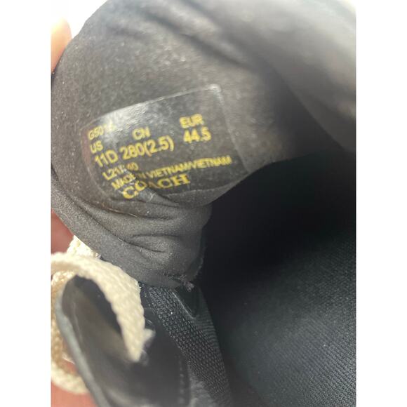 Coach CitySole Signature Court Sneakers Men’s 11D Black Charcoal G5015